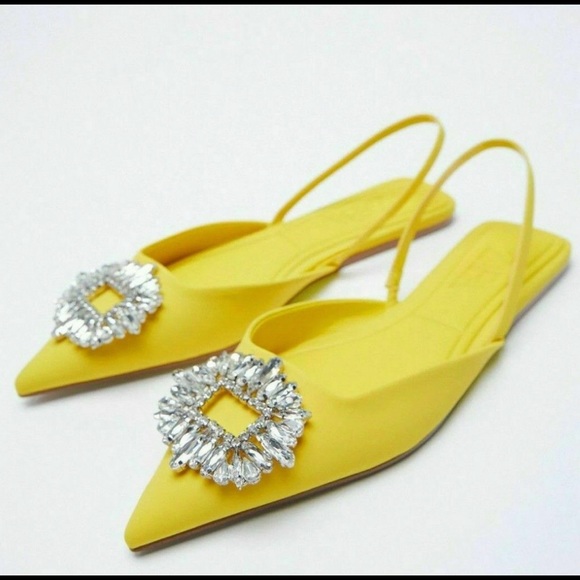 mules jaunes zara